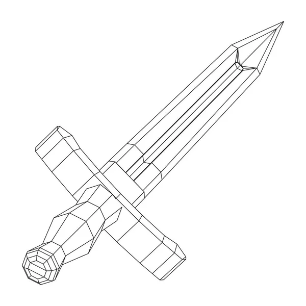 Couteau tactique à lame fixe — Image vectorielle