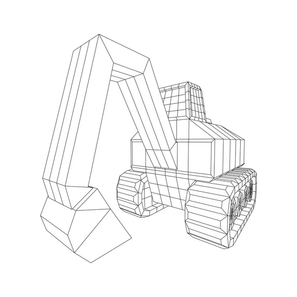 Empresa de construcción de equipos pesados excavadoras — Vector de stock