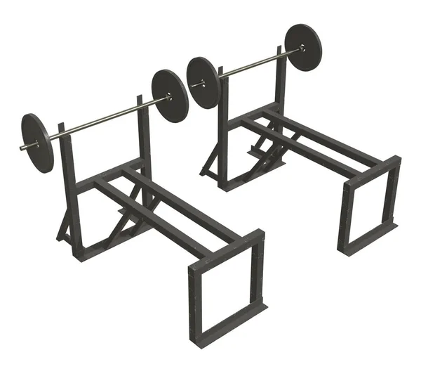Barbell con pesas. Equipo de gimnasio —  Fotos de Stock