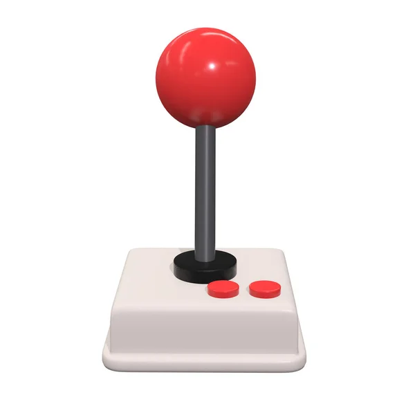 Retro kontroler gier wideo gamepad joystick 3D — Zdjęcie stockowe
