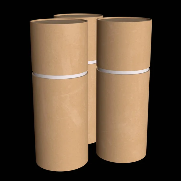 Paquet de tube de carton de papier Kraft — Photo