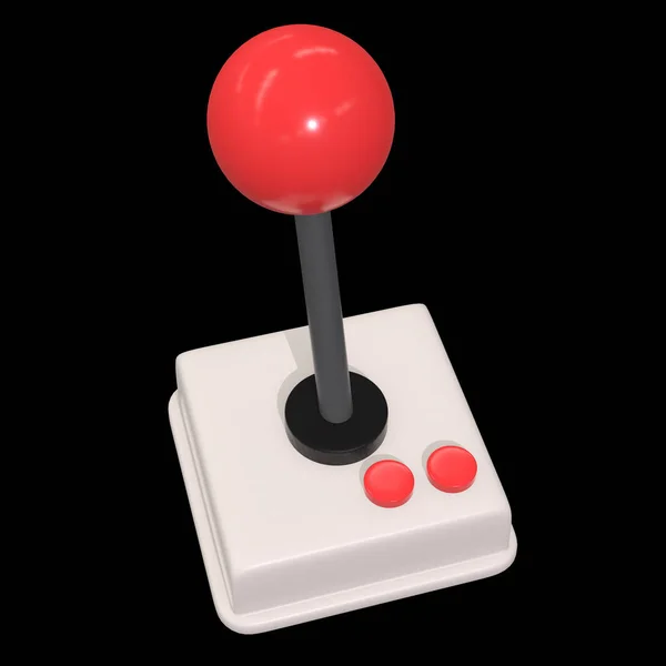 Retro video oyunu denetleyicigamepad joystick 3d — Stok fotoğraf