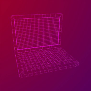 Laptop Soyut Örgü Arka Plan Vektörü
