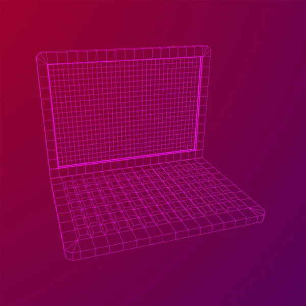 Vector de fondo de malla abstracta para computadora portátil — Archivo Imágenes Vectoriales