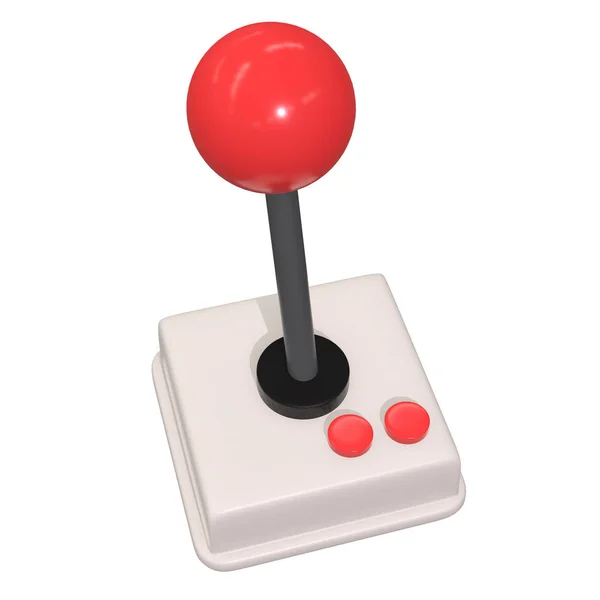 Retro controlador de vídeo game joystick gamepad 3d — Fotografia de Stock