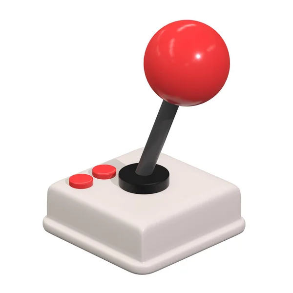 Ρετρό βίντεο ελεγκτή παιχνιδιών χειριστήριο παιχνιδιών joystick 3D — Φωτογραφία Αρχείου