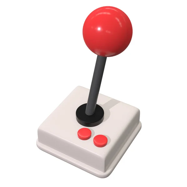 Retro controlador de vídeo game joystick gamepad 3d — Fotografia de Stock