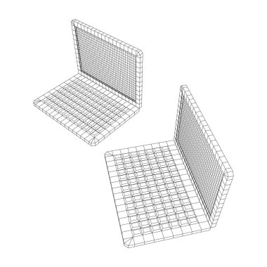 Laptop Soyut Örgü Arka Plan Vektörü