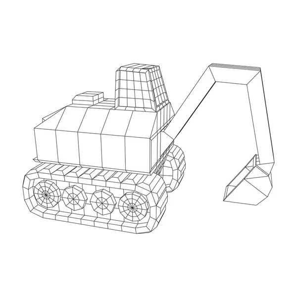 Grävmaskin tung utrustning byggföretag — Stock vektor