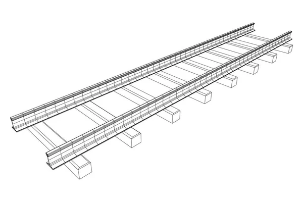 Вектор сетки железнодорожной проводки — стоковый вектор