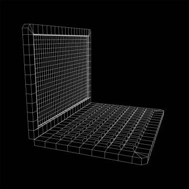 Laptop Soyut Örgü Arka Plan Vektörü