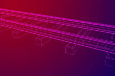 Demiryolu tel kafes örgü vektörü