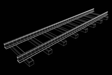 Demiryolu tel kafes örgü vektörü