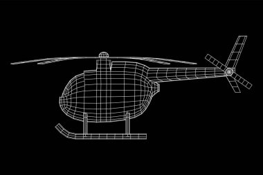 Helikopter uçak araç vektörü