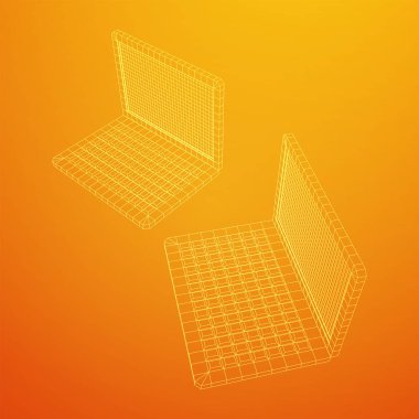 Laptop Soyut Örgü Arka Plan Vektörü