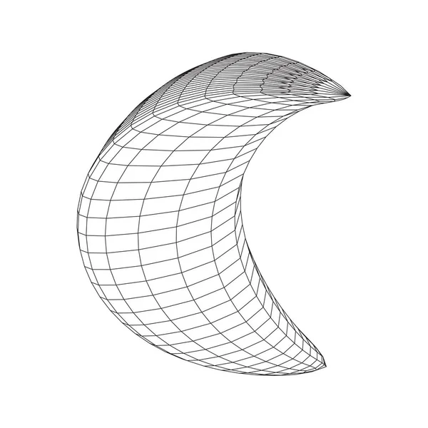 Vecteur de trame métallique croissant de lune — Image vectorielle