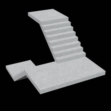 Merdiven, iç merdivenler 3d adımlar