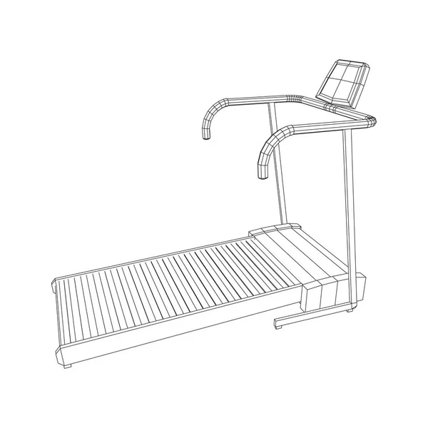 러닝 머신. 체육관 및 피트니스 장비 — 스톡 벡터