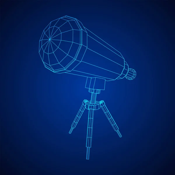 Astronomisches Teleskop wissenschaftliches Instrument zur Erforschung — Stockvektor