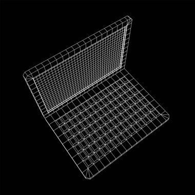 Laptop Soyut Örgü Arka Plan Vektörü