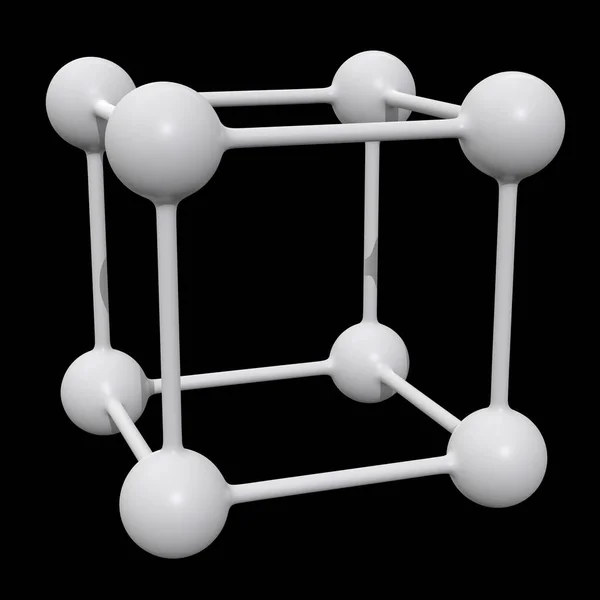 分子网格连接结构 — 图库照片