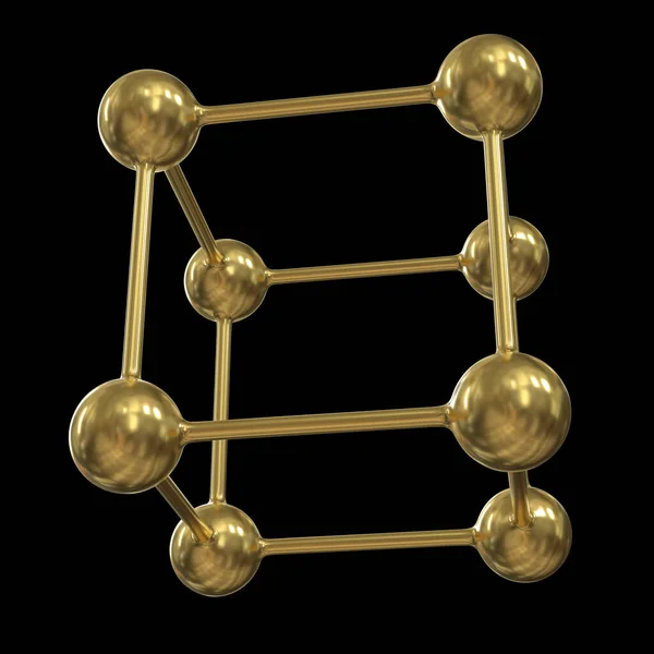 Estructura de conexión de la rejilla molecular —  Fotos de Stock