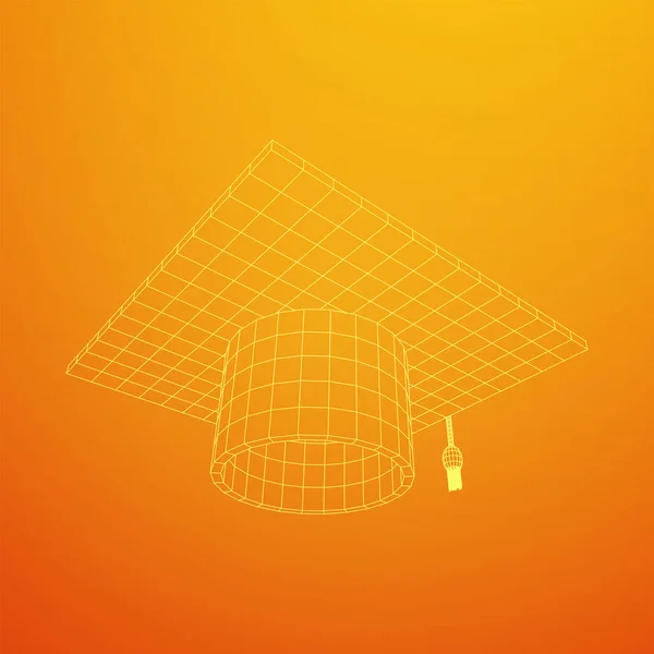 Академическая шапка для получения образования — стоковый вектор