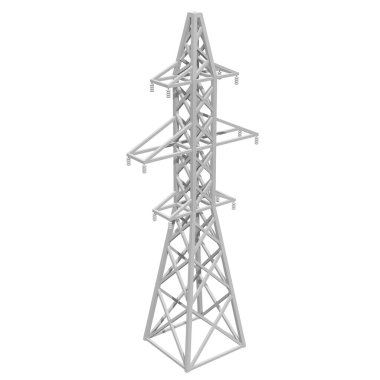 Güç iletim kulesi yüksek voltaj pilonu
