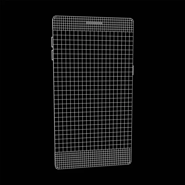 Smartphone mobiele touch screen display wireframe — Stockvector