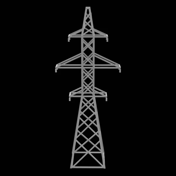 Vermogen zendmast hoogspanning pyloon — Stockfoto