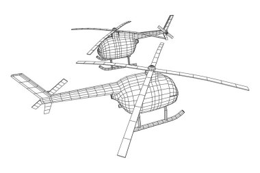 Helikopter uçak araç vektörü