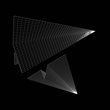 Kağıt düzlem uçan tel kafes vektörü