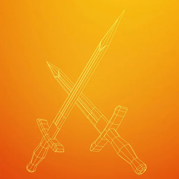 Espada de hoja o bayoneta de cuchillo — Archivo Imágenes Vectoriales