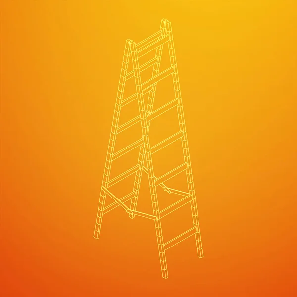 Шаг лестницы wireframe — стоковый вектор