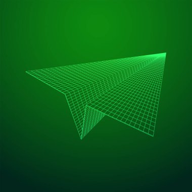 Kağıt düzlem uçan tel kafes vektörü