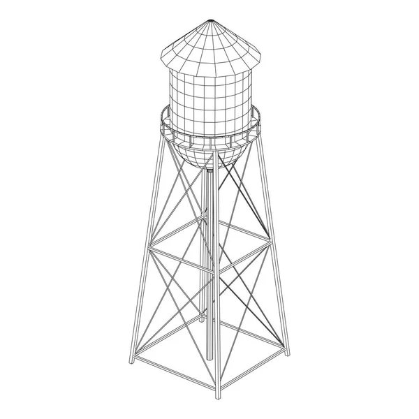 Водонапорная Вектор промышленного строительства — стоковый вектор