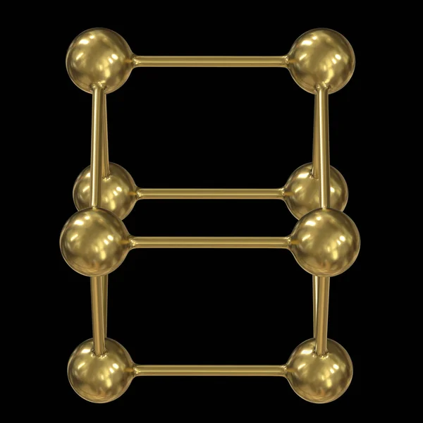 Struktura připojení mřížky molekule — Stock fotografie