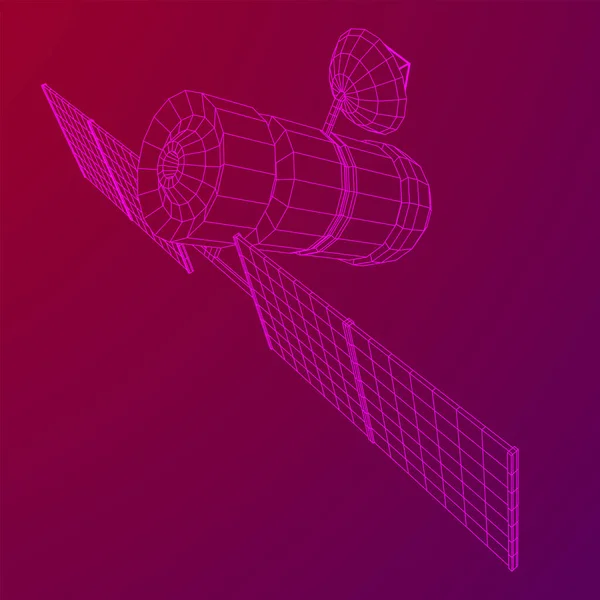 Satellietcommunicatie ruimtestation — Stockvector
