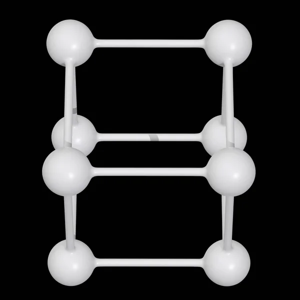 Struttura di collegamento della griglia molecolare — Foto Stock
