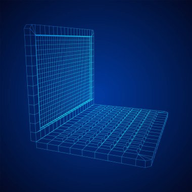 Laptop Soyut Örgü Arka Plan Vektörü