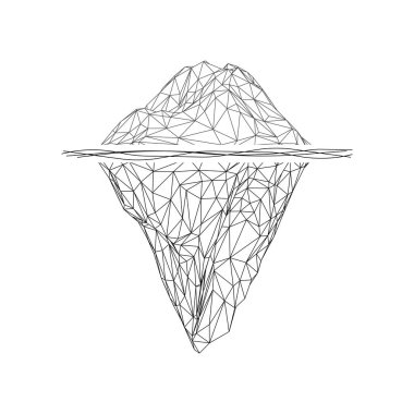 Buzdağı soyut modern iş illüstrasyonu