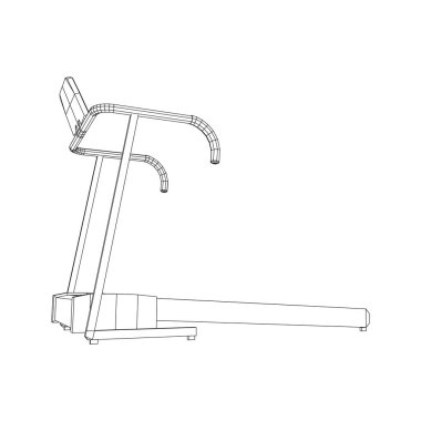 Koşu bandı makinesi. Spor salonu ve fitness ekipmanları