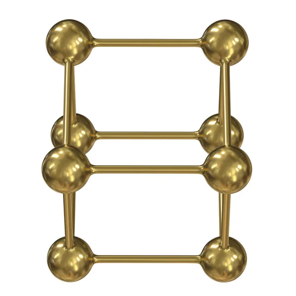 Molecule Grid Connection Structure — Stock Photo, Image