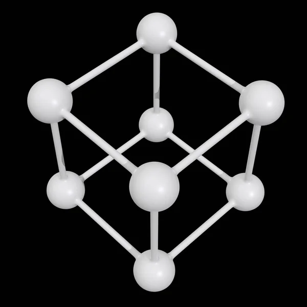 Struktura připojení mřížky molekule — Stock fotografie