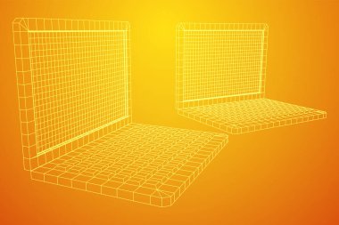 Laptop Soyut Örgü Arka Plan Vektörü
