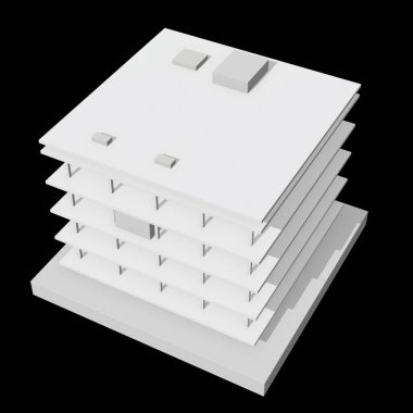 İnşaat halindeki bina 3D