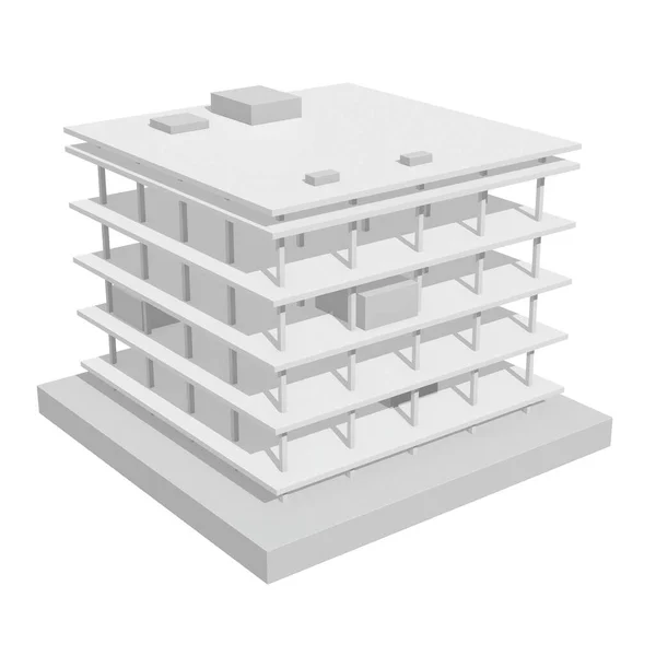 Bâtiment en construction 3d — Photo