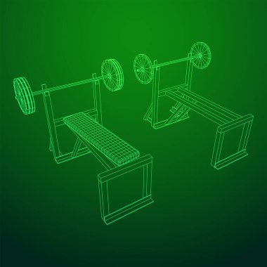 Ağırlıkları olan Barbell. Spor salonu ekipmanları