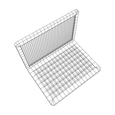 Laptop Soyut Örgü Arka Plan Vektörü