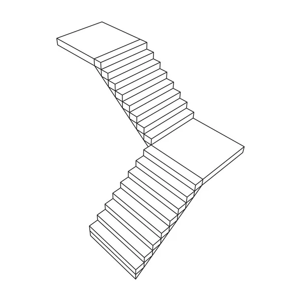 Scale a filo, scale interne — Vettoriale Stock